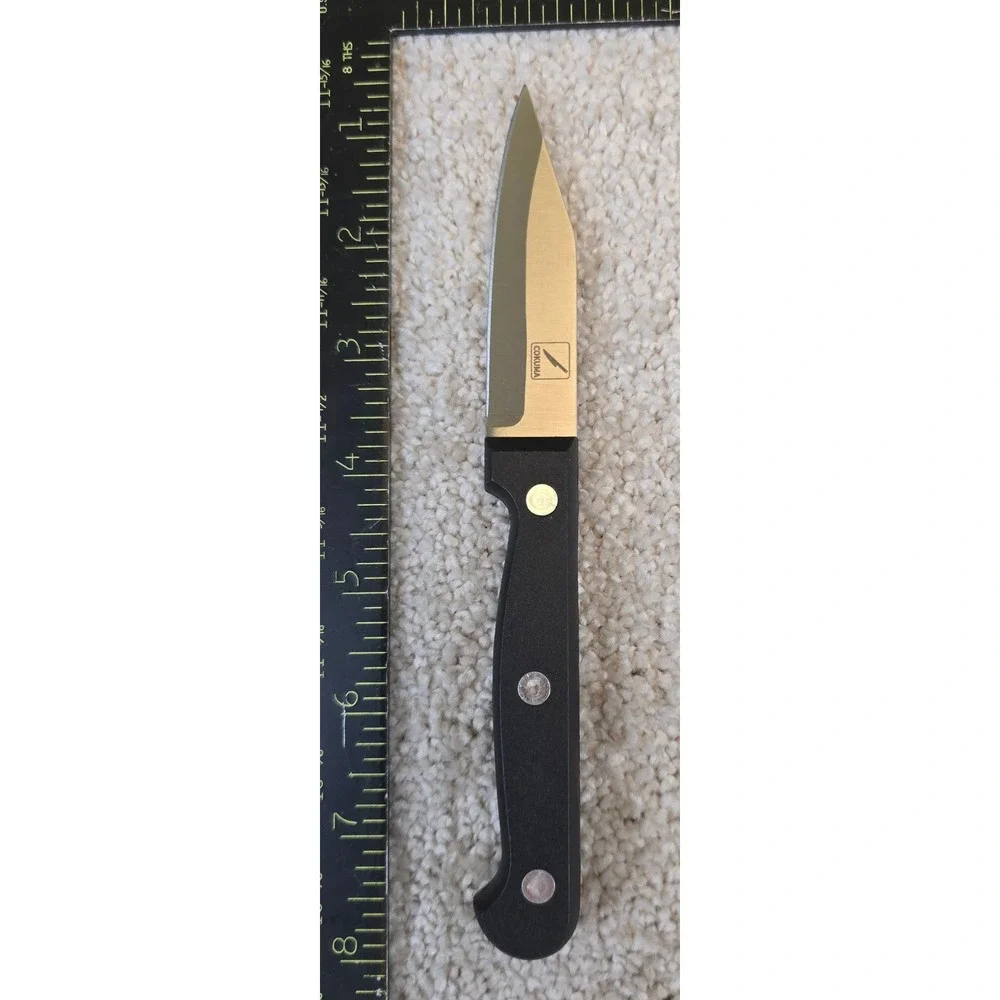 Cokuma Paring Knife Black Stainless Steel Full Tang with Sheath